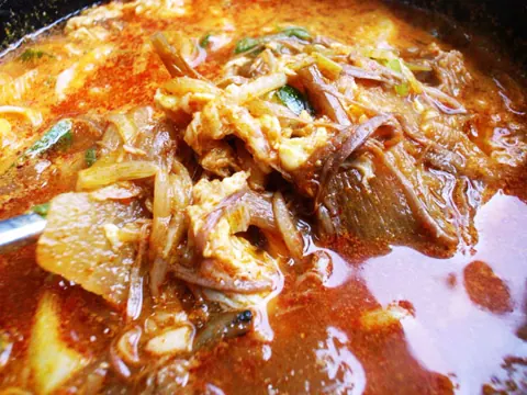 육개장 완성 요리 참고 사진