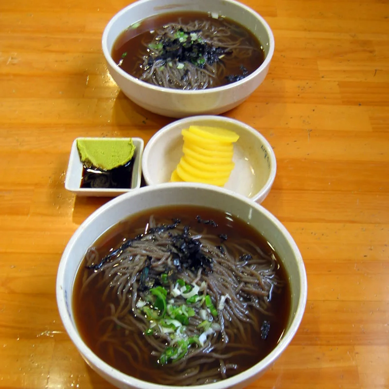 Memil guksu — Korean buckwheat noodles — Dish reference photo; not photographed at this restaurant.
